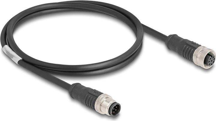 Produktbild Delock M12 Kabel A-kodiert 8 Pin Stecker zu Buchse PVC 1 m (S/FTP, CAT5e, 1 m)