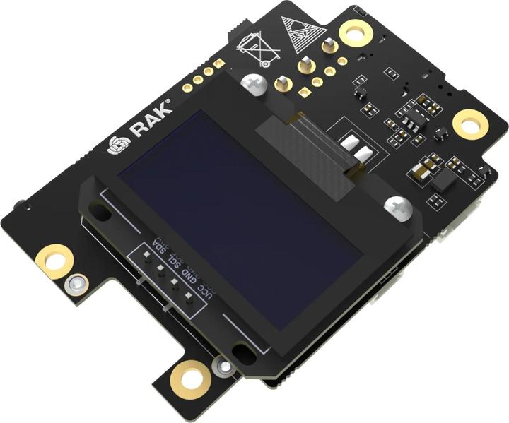 Actual product image RAK Wireless WisMesh Meshtastic BaseBoard RAK19026 with OLED and GPS