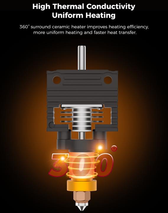 Actual product image Creality K1 Series New Ceramic Hotend Kit with Unicorn Nozzle (Accessories)