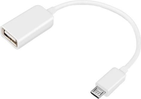Produktbild JTI USB-auf-Micro-USB-Kabel - integrierter OTG-Adapter - Weiss (USB, Micro USB)