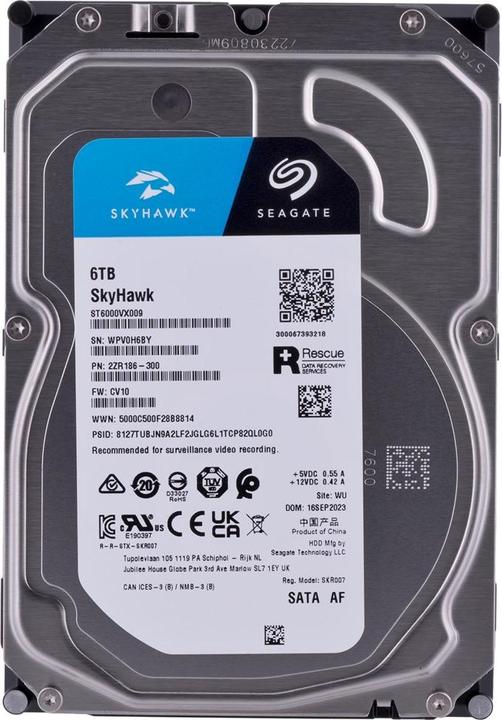 Image du produit Seagate SkyHawk (6 To, 3.5", CMR)