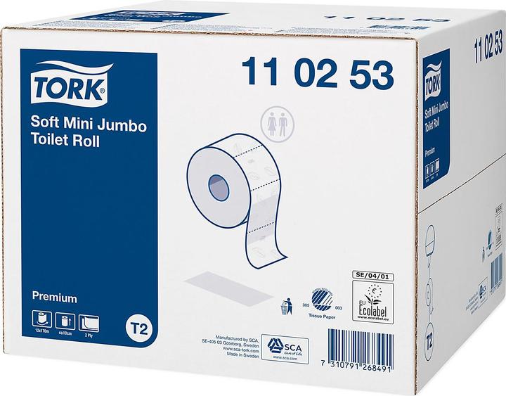 Actual product image Tork Premium Toilet Paper Mini Jumbo Roll (1 x)