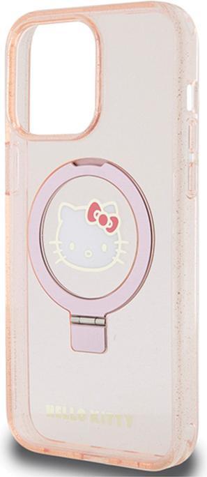 Image du produit Hello Kitty HKHMP15XHRSGEP iPhone 15 Pro Max 6.7" różowy/pink hardcase Ring Stand Glitter Electrop L (Apple iPhone 15 Pro Max)