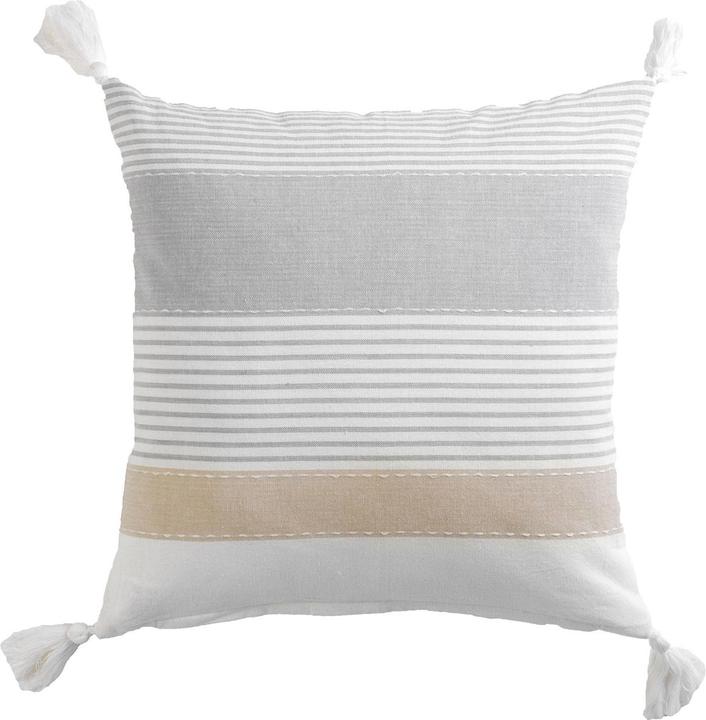 Produktbild Casativo Deko Kissen mit Streifen und Bommeln (40 x 40 cm)