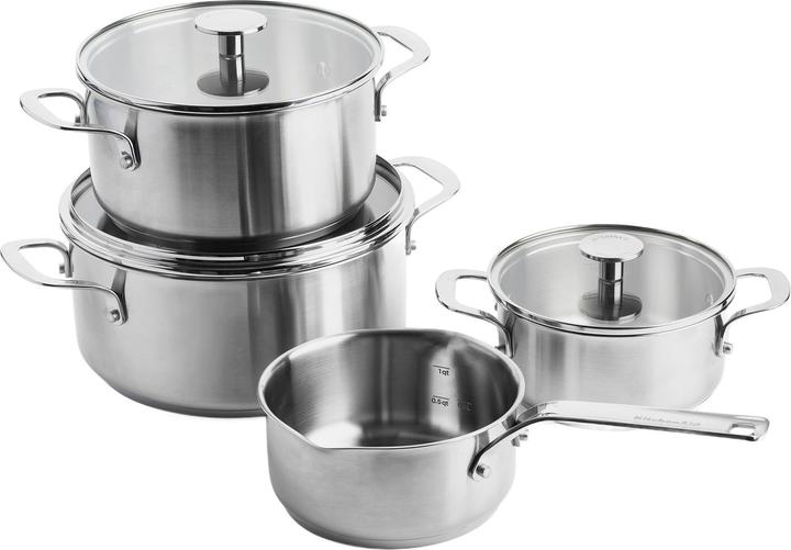 KitchenAid Stainless Steel Pannenset 4-delig (28 cm, Pfannenset + Topfset, Edelstahl)