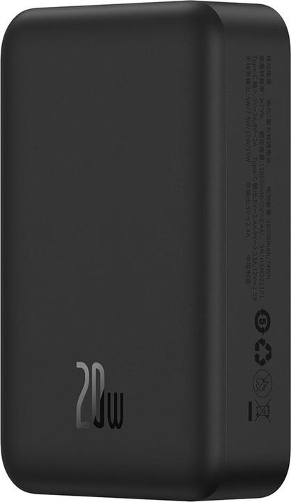 Actual product image Baseus Powerbank Magnetic Mini 20000mAh 20W (black) (20000 mAh, 20 W, 74 Wh)