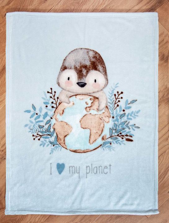 Actual product image Babybest Penguin Microfibre Fluffy Blanket (75 x 100 cm)