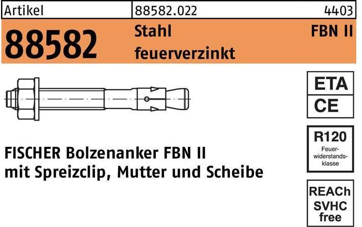 Actual product image Fischer Bolt anchor FBN II 8/10 fvz (50 pcs.)