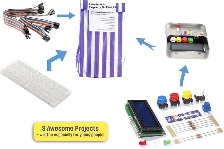 Actual product image Pimoroni Adventures in Raspberry Pi Parts Kit