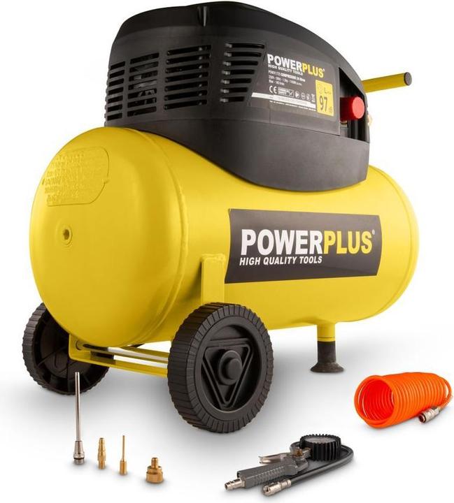 Produktbild Powerplus Kompressor 1100W 24L ölfrei (8 Bar, 24 l)