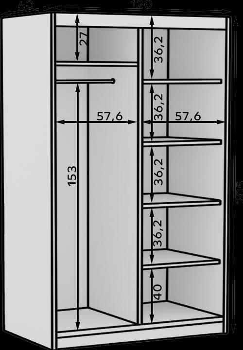 Actual product image ADRK Furniture Delia (60 x 60 x 120 cm)