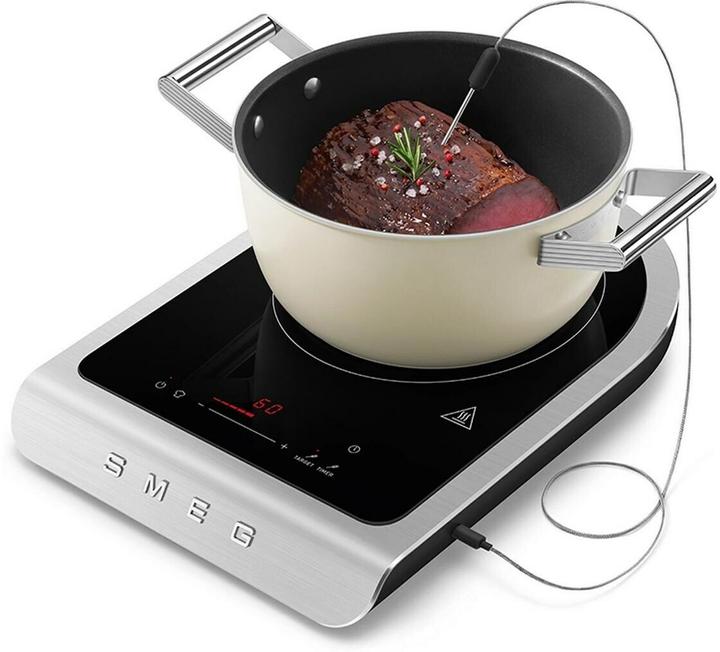 Actual product image Smeg PIC01BLMEU Table-top induction hob, black, aluminium