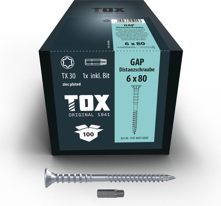 Productafbeelding Tox GAP 6,0 x 80 (100 stuks) (100 Schroeven per stuk)