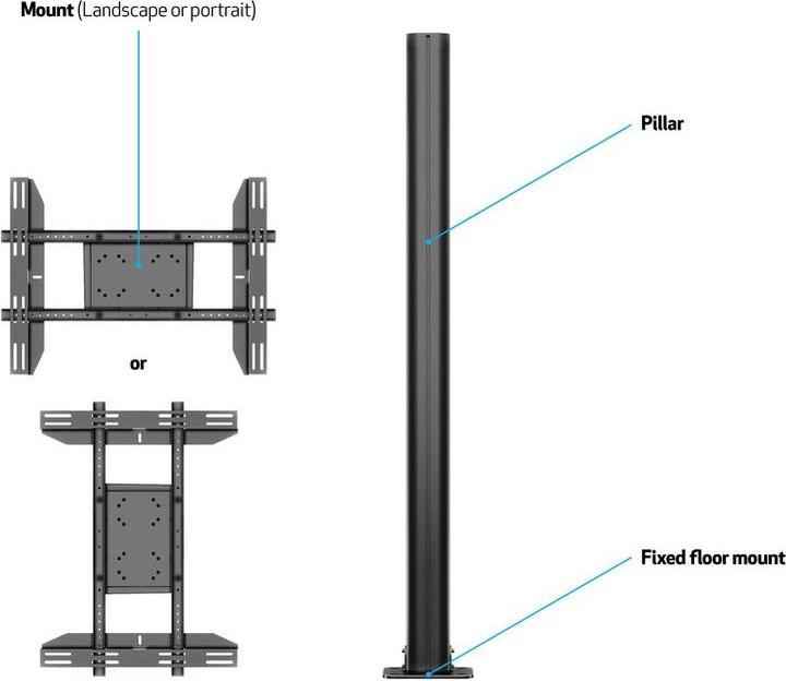 Produktbild Multibrackets M Display Stand 180 (63", 60 kg)