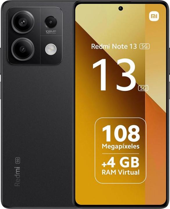 Actual product image Xiaomi Redmi Note 13 (128 GB, Midnight Black, 6.67", Dual SIM, 4G)