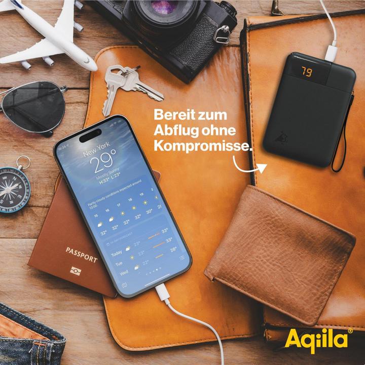 Productafbeelding Aqiila Powerbird B5B - Powerbank 5000 mAh, 12W - Zwart (5000 mAh, 12 W, 37 Wh)