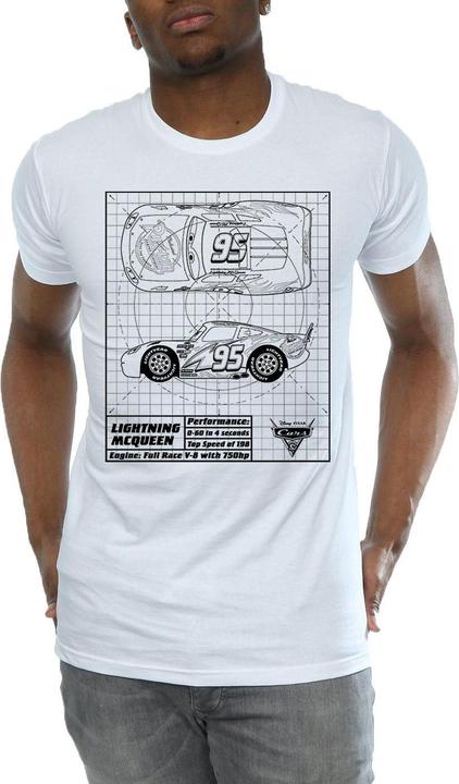 Immagine prodotto Cars Maglietta Saetta Mcqueen Planimetria Uomo (L)