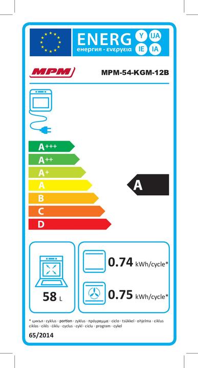 Energy Label MPM 54-KGM-12B