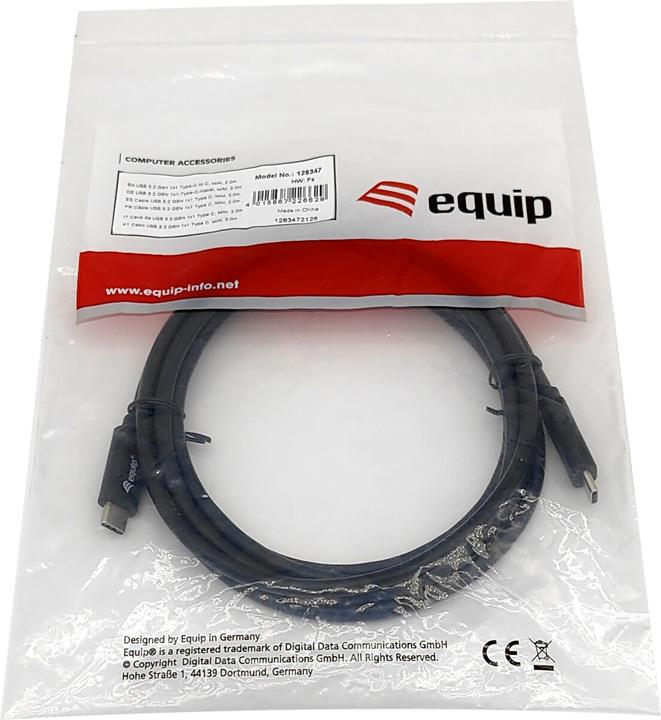 Image du produit equip Câble USB 3.2 C -> C mâle/mâle (2 m, USB 3.2 Gen 1)
