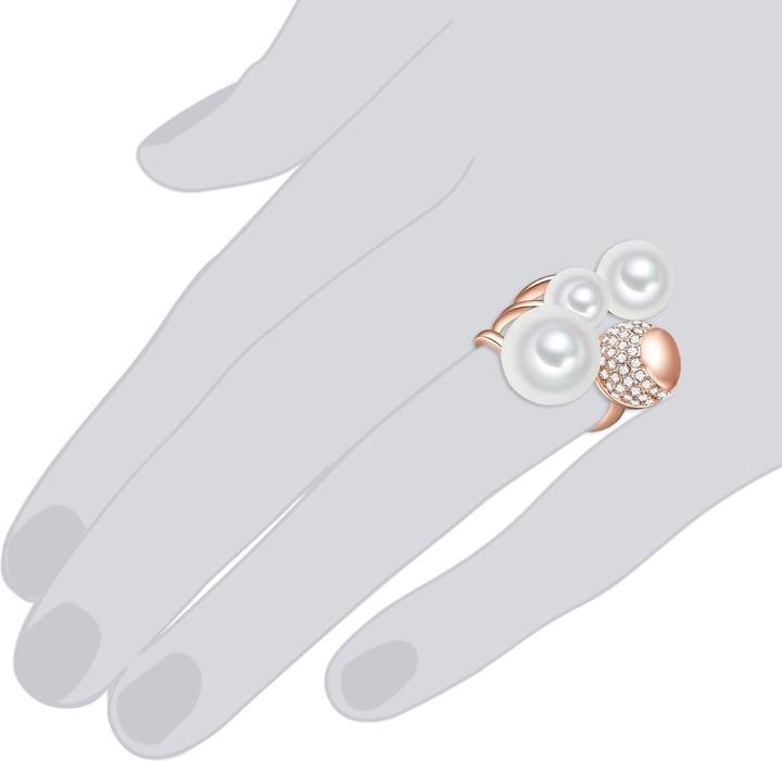 Actual product image Lulu & Jane Ladies Brass Glass Shell Core Bead Rose Gold - 29485 (56)