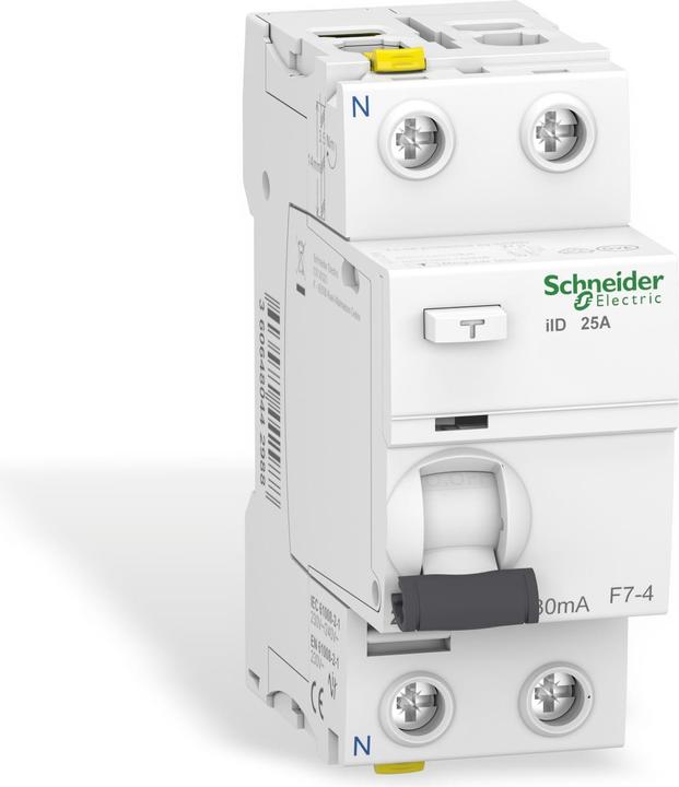 Actual product image Schneider Electric Acti9 iID RCCB 2Pole 25A 30ma Type A