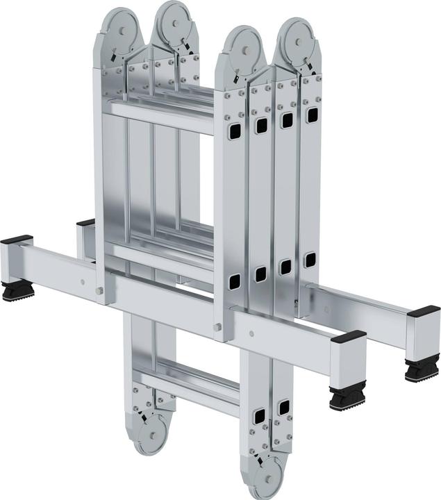 Actual product image Munk Aluminium multi-purpose ladder, incl. working platform, 10 rungs. (Multi-purpose ladder, 30 cm)