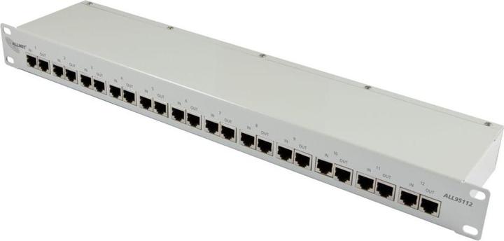 Produktbild Allnet TP Cat 6 12xTP 48,3cm (19) *lichtgrau* ADSL/VDSL POE