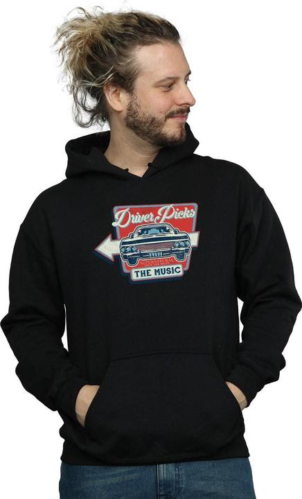 Immagine prodotto Supernatural Driver Picks The Music Felpa con Cappuccio Uomo (4XL)