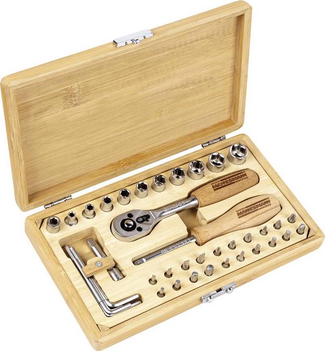 Actual product image Mannesmann Socket set tool set in bamboo case 41tlg. (41 pieces)