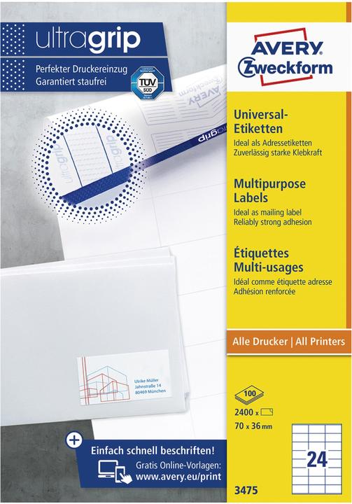 Image du produit Avery Étiquettes universelles