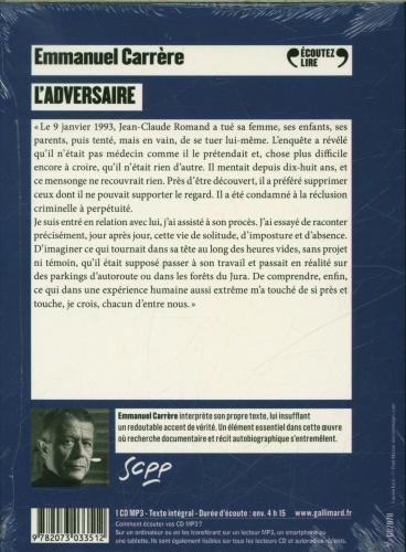 Produktbild L'adversaire (Französisch, Carrère Emmanuel, 2024)