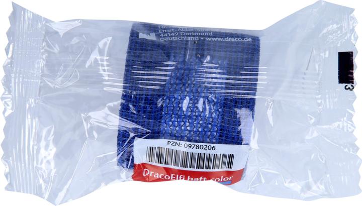 Dr. Dry DracoElfi haft color Fixierbinde 4cmx4m blau, 1 St BIN