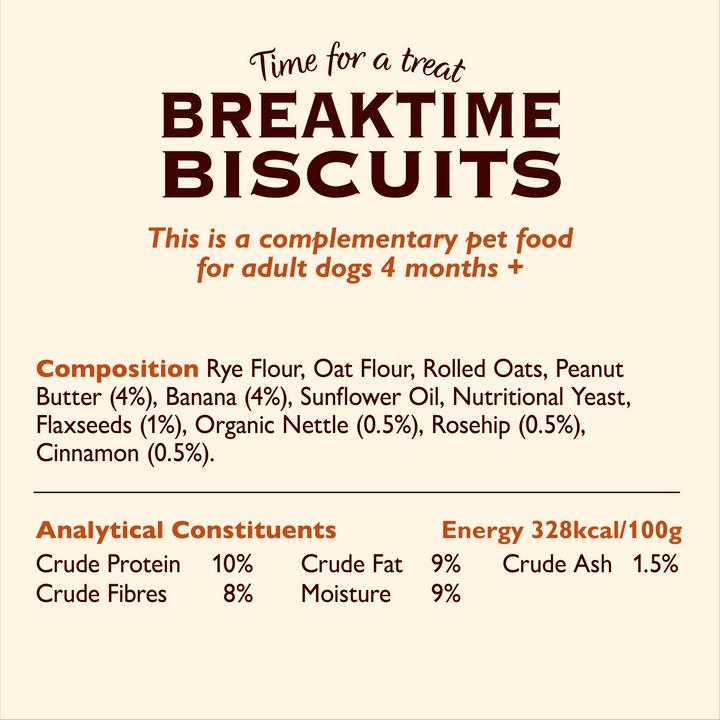 Produktbild Lily's Kitchen Snack Breaktime Biscuits, Erdnussbutter - Banane (Adult, 1 Stk., 80 g)