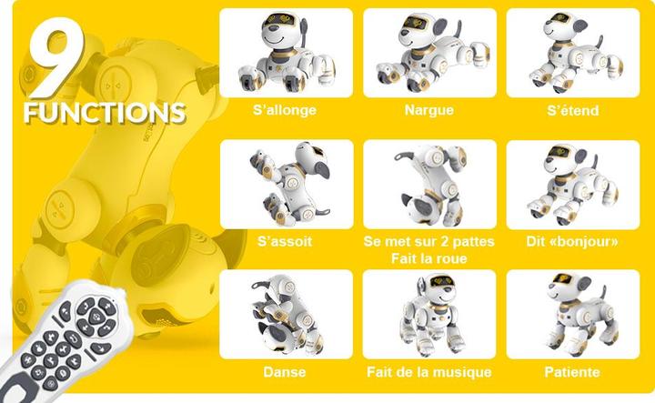 Actual product image VR Shinecon Remote-controlled animated dog with light and sound effects - Marcus