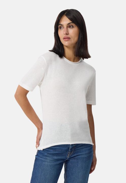 Cash-Mere Wolle Kaschmir T-Shirt mit Rundhals (S)