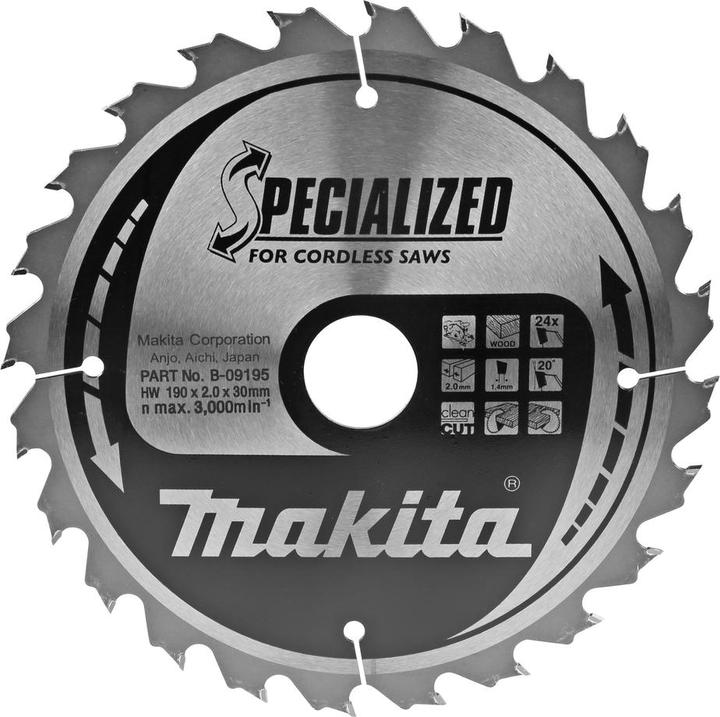 Produktbild Makita SPECIALIZED Sägeblatt für Akku-Handkreissäge 190/30