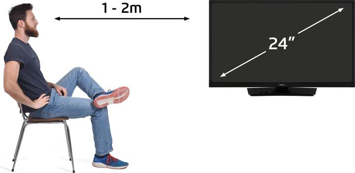 Actual product image Lenco DVL-2483BK (24.02", LED, HD ready)