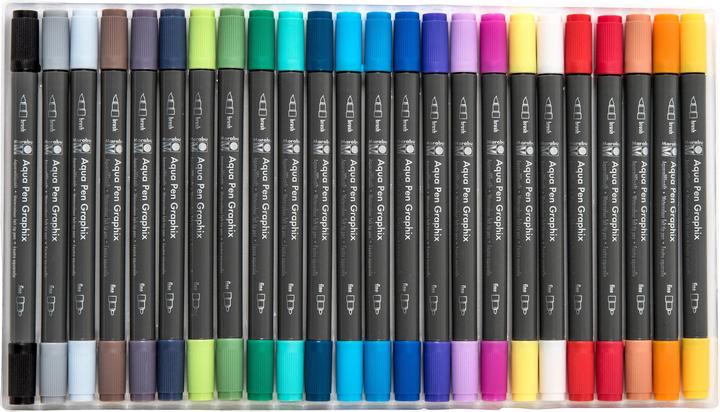 Produktbild Magni 0145000000106 - Aqua Pen Graphix, Octopy, 24 Aquarell-Filzstifte im Set mit brillanter Farbe (Mehrfarbig, 24 x)