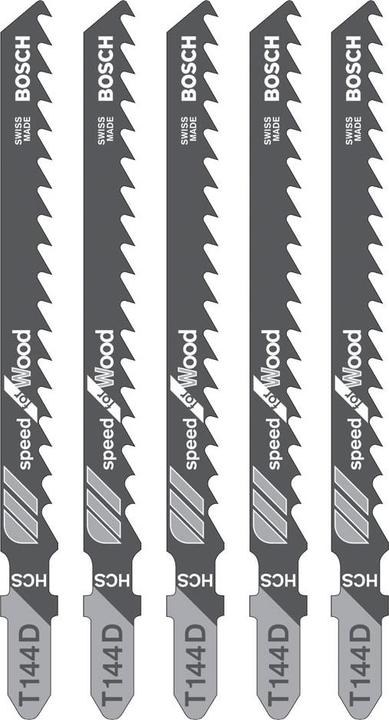 Produktbild Bosch Professional Zubehör Stichsägeblatt T 144 D Speed for Wood, 5er-Pack