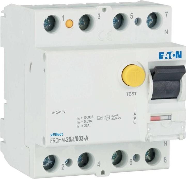 Actual product image Eaton MOE FRCMM-25/4/003-A RCD switch, 25A, 4p, 30mA, type A