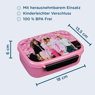 Produktbild Scooli Lunchbox Barbie Rosa/Schwarz, Materialtyp: Kunststoff