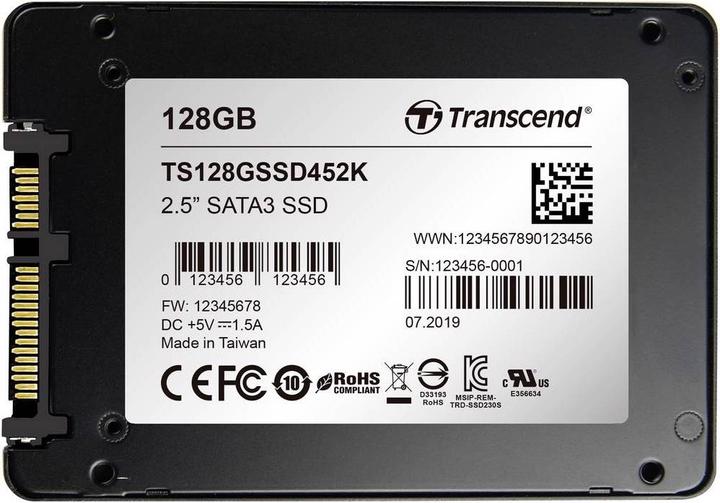 Produktbild Transcend Interne SATA SSD 6.35 cm (2.5 Zoll) SSD452K 2,5" (128 GB, 2.5")