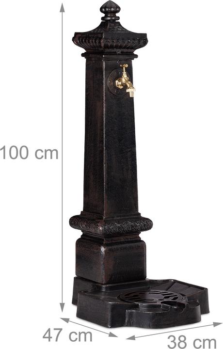 Actual product image Relaxdays Antique XXL Freestanding Fountain