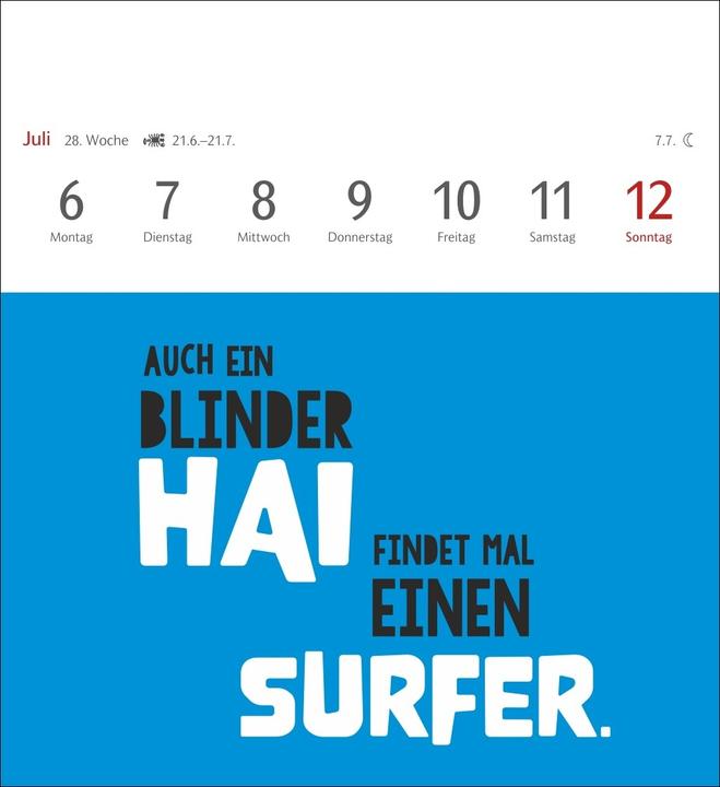Produktbild Harenberg Typo-Sprüche-Kalender Postkartenkalender 2026 - Mit 53 Postkarten (Deutsch)