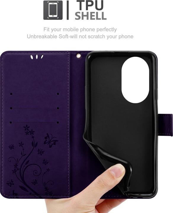 Produktbild Cadorabo Hülle für Honor 200 mit Blumen Muster (Honor 200 Pro)