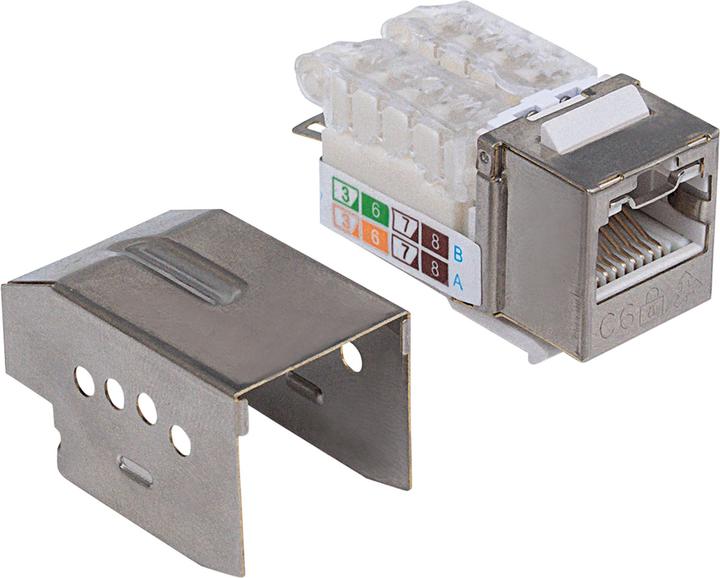 Produktbild Intellinet Abschliessbare Cat6A Modularbuchse geschirmt FTP Keystone werkzeuglos gehäuse (Keystone Modul)