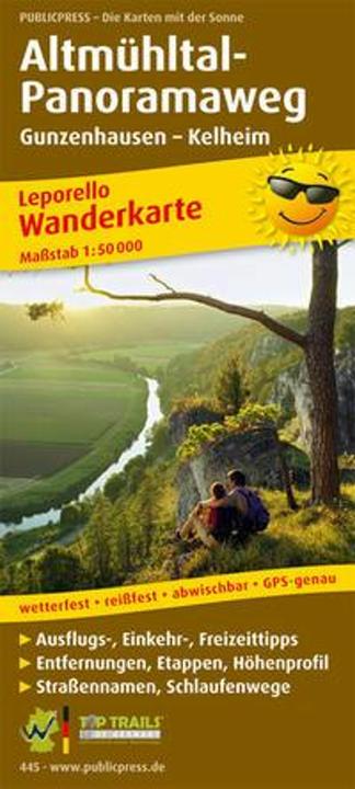 Produktbild PUBLICPRESS Leporello Wanderkarte Altmühltal-Panoramaweg, Gunzenhausen - Kelheim