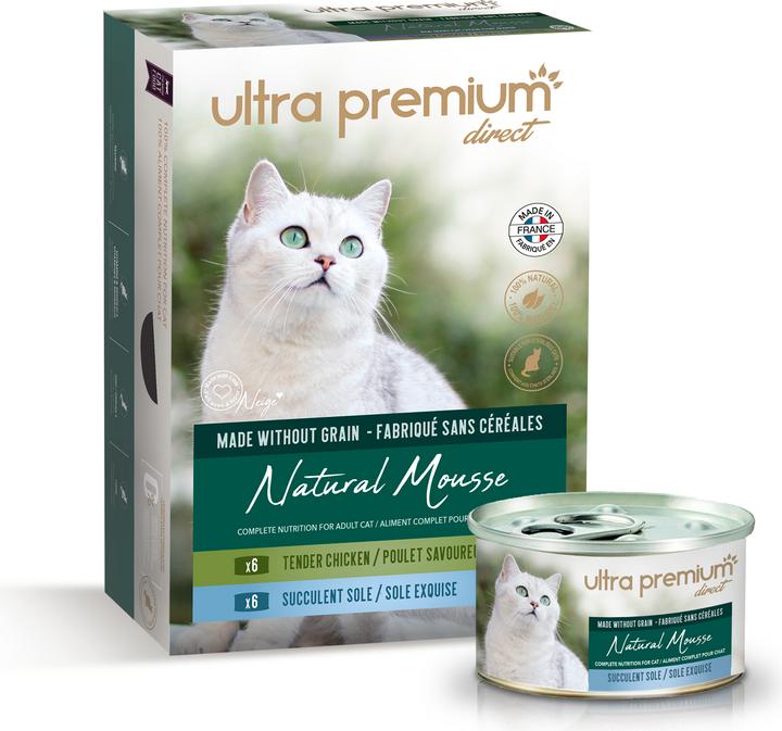 Ultra Premium Direct Natural Mousse (Adult, Senior, Puppy + kitten, 12 pcs., 1020 g)