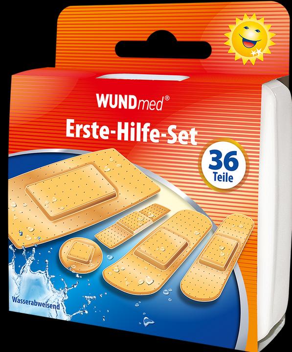 Wundmed Erste-Hilfe-Set mit 36 Pflaster hautfarben in 5 Grössen