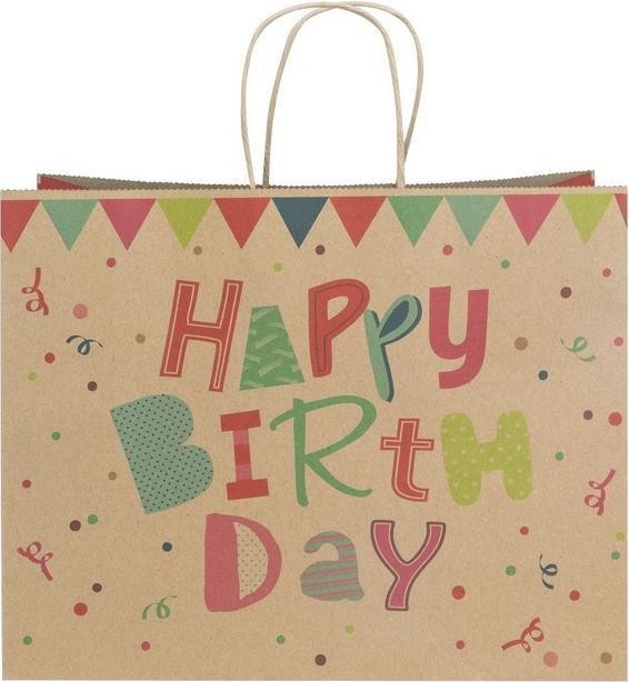 Image du produit Idena Sac cadeau B-Day 33x26x12cm FSC-Mix (Pochette cadeau)